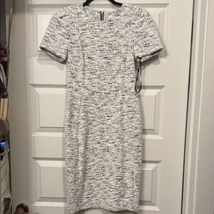 Calvin Klein Textured Gray Midi Dress